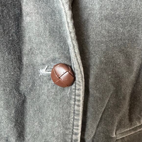 J.Crew Velvet Blazer Jacket Women’s Sz 10 Gray Green Preppy Academia Minimalist - Picture 4 of 10